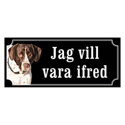 Gammel dansk hönsehund gammaldags stil emaljskylt hund