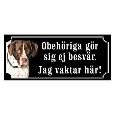 Gammel dansk hönsehund gammaldags stil emaljskylt hund