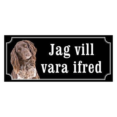 Kleiner münsterländer gammaldags stil emaljskylt hund