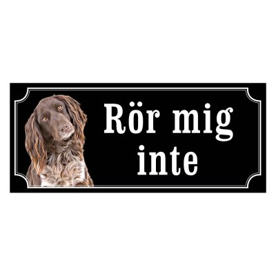 Kleiner münsterländer gammaldags stil emaljskylt hund