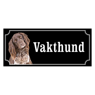 Kleiner münsterländer gammaldags stil emaljskylt hund
