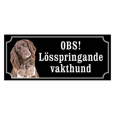 Kleiner münsterländer gammaldags stil emaljskylt hund