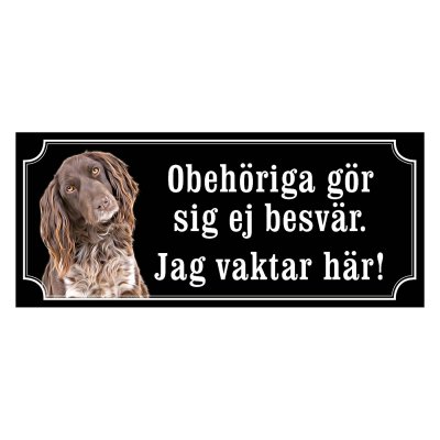 Kleiner münsterländer gammaldags stil emaljskylt hund