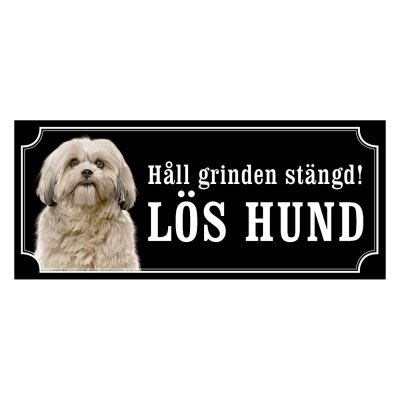 Shih tzu beige gammaldags stil emaljskylt hund