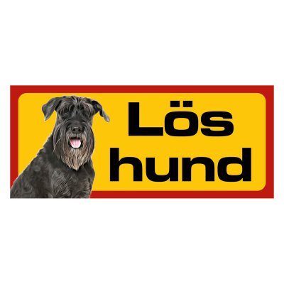 Röd/gul hundskylt, Schnauzer hundskyltar, hundskyltar