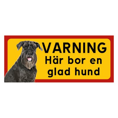 Röd/gul hundskylt, Schnauzer hundskyltar, hundskyltar
