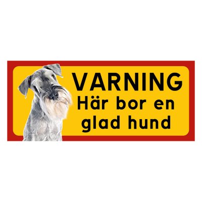 Röd/gul hundskylt, Schnauzer hundskyltar, hundskyltar