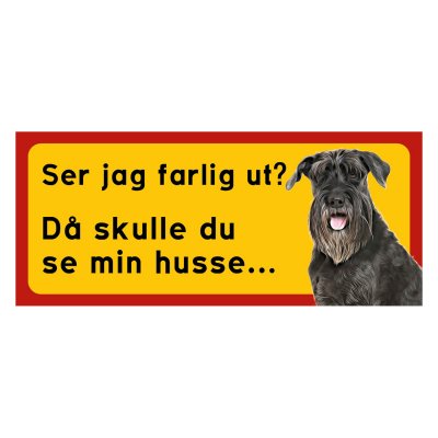 Röd/gul hundskylt, Schnauzer hundskyltar, hundskyltar