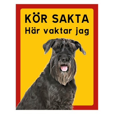 Röd/gul hundskylt, Schnauzer hundskyltar, hundskyltar