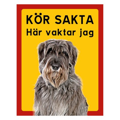 Röd/gul hundskylt, Riesenschnauzer hundskyltar, hundskyltar