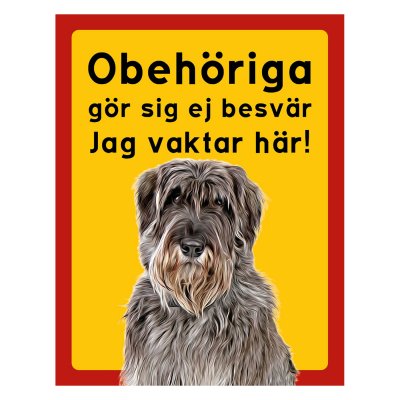 Röd/gul hundskylt, Riesenschnauzer hundskyltar, hundskyltar