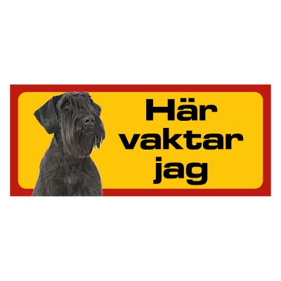 Röd/gul hundskylt, Riesenschnauzer hundskyltar, hundskyltar