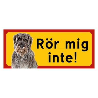 Röd/gul hundskylt, Riesenschnauzer hundskyltar, hundskyltar