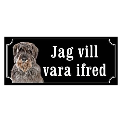 Riesenschnauzer silver gammaldags stil emaljskylt hund