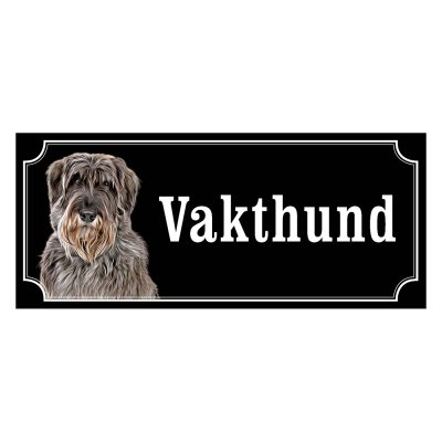 Riesenschnauzer silver gammaldags stil emaljskylt hund