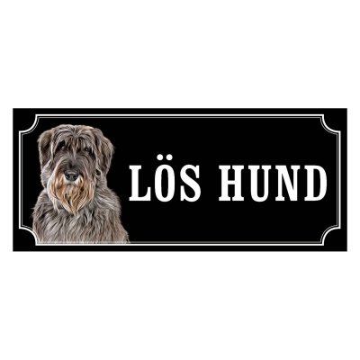 Riesenschnauzer silver gammaldags stil emaljskylt hund