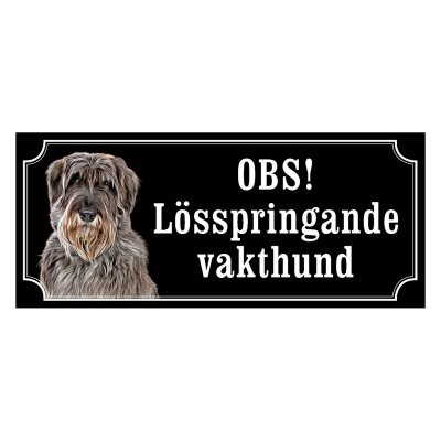 Riesenschnauzer silver gammaldags stil emaljskylt hund