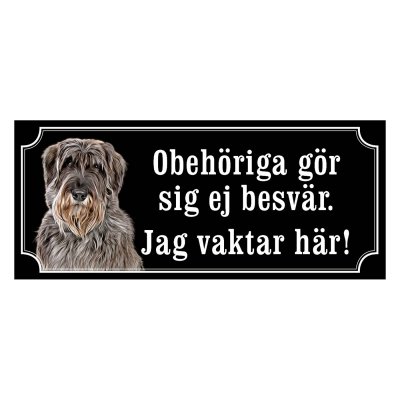 Riesenschnauzer silver gammaldags stil emaljskylt hund