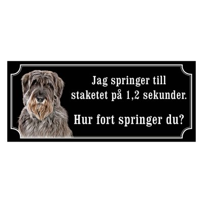 Riesenschnauzer silver gammaldags stil emaljskylt hund