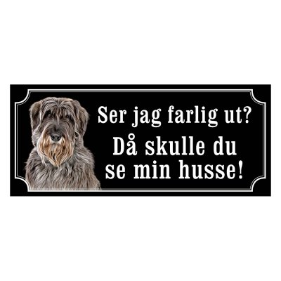 Riesenschnauzer silver gammaldags stil emaljskylt hund