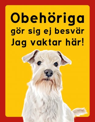 Dvärgschnauzer hundskyltar - stående