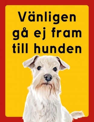 Dvärgschnauzer hundskyltar - stående