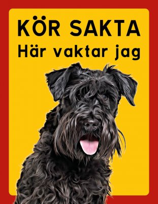 Dvärgschnauzer hundskyltar - stående