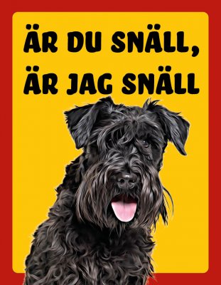 Dvärgschnauzer hundskyltar - stående