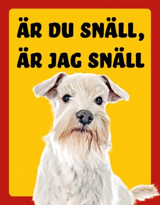 Dvärgschnauzer hundskyltar - stående