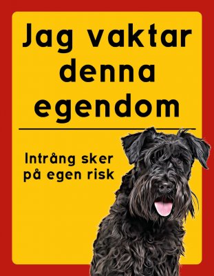Dvärgschnauzer hundskyltar - stående