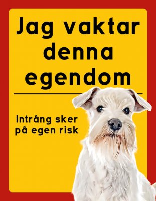 Dvärgschnauzer hundskyltar - stående