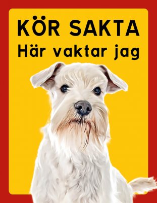 Dvärgschnauzer hundskyltar - stående