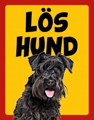 Dvärgschnauzer hundskyltar - stående