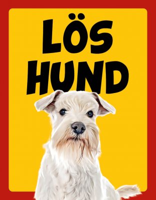 Dvärgschnauzer hundskyltar - stående