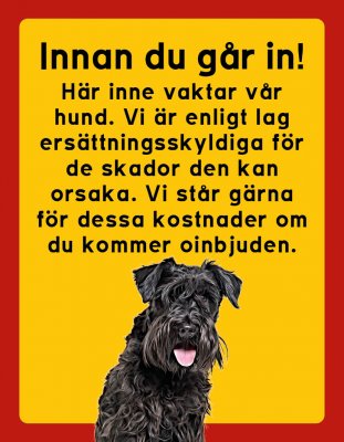 Dvärgschnauzer hundskyltar - stående