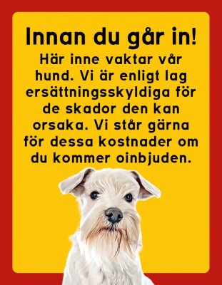 Dvärgschnauzer hundskyltar - stående