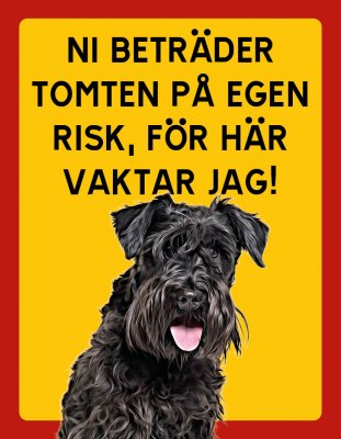 Dvärgschnauzer hundskyltar - stående