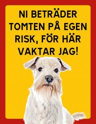 Dvärgschnauzer hundskyltar - stående