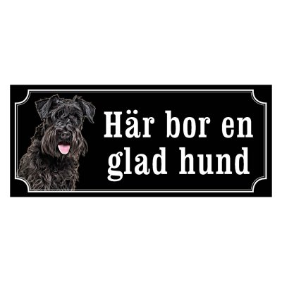 Dvärgschnauzer svart gammaldags stil emaljskylt hund
