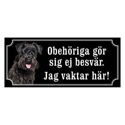 Dvärgschnauzer svart gammaldags stil emaljskylt hund