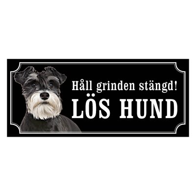 Dvärgschnauzer peppar & salt gammaldags stil emaljskylt hundDvärgschnauzer peppar & salt gammaldags stil emaljskylt hund