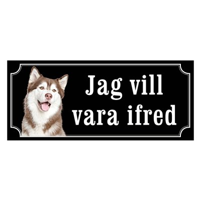 Siberian husky gammaldags stil emaljskylt hund