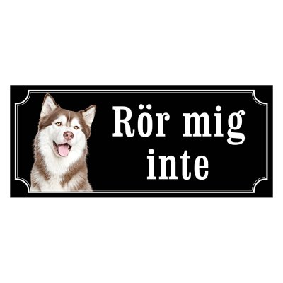 Siberian husky gammaldags stil emaljskylt hund