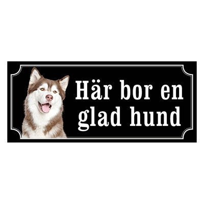 Siberian husky gammaldags stil emaljskylt hund