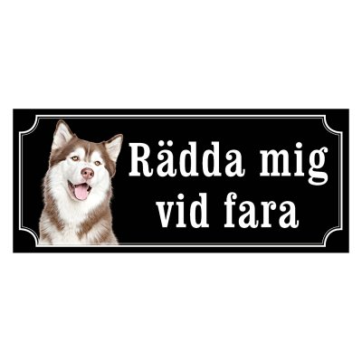 Siberian husky gammaldags stil emaljskylt hund
