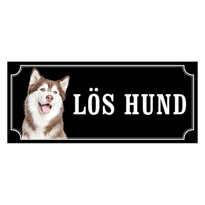 Siberian husky gammaldags stil emaljskylt hund