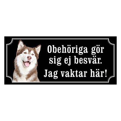 Siberian husky gammaldags stil emaljskylt hund