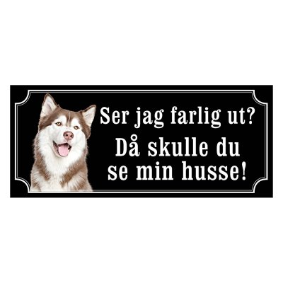 Siberian husky gammaldags stil emaljskylt hund
