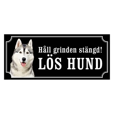 Siberian husky gammaldags stil emaljskylt hund