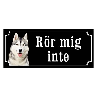 Siberian husky gammaldags stil emaljskylt hund